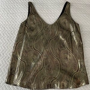 J Crew Gold Metallic Tank Top - Size 6 - GUC